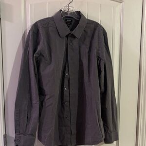 Apt. 9 Black Pinstripe Long-Sleeve Dress Shirt